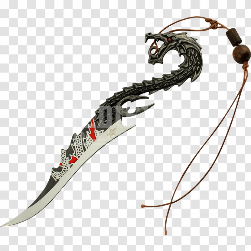 Knife Dagger Weapon Sword Blade - Necklace Gold Transparent PNG