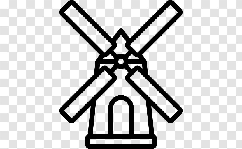Royalty-free - Windmill - Black And White Transparent PNG