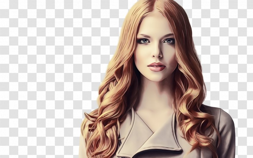Hair Face Blond Hairstyle Long - Layered - Beauty Eyebrow Transparent PNG