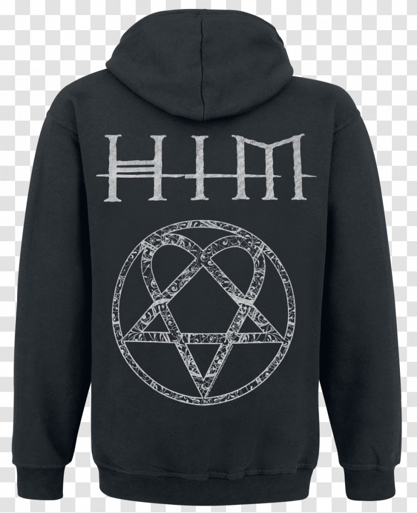 T-shirt Hoodie Heartagram Jacket - Black Transparent PNG