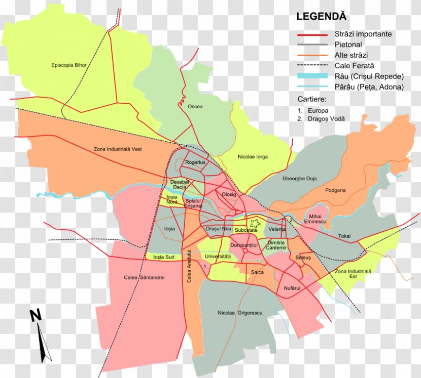 Oradea City Map Wikipedia Vie - Diagram Transparent PNG