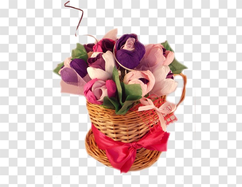 Garden Roses Food Gift Baskets Floral Design Cut Flowers Flower Bouquet - Basket Transparent PNG