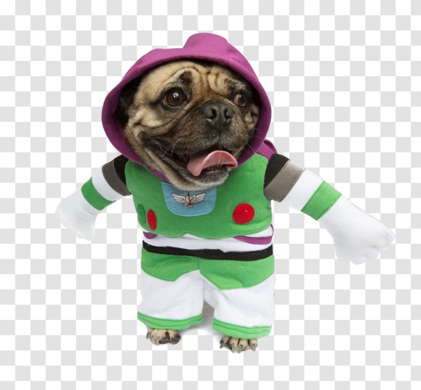 Dog Breed Pug Buzz Lightyear Puppy Sheriff Woody - Clothes Transparent PNG