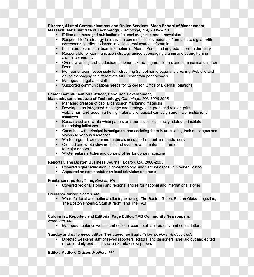 United States Template Document Contract Form - Curriculum Vitae Transparent PNG