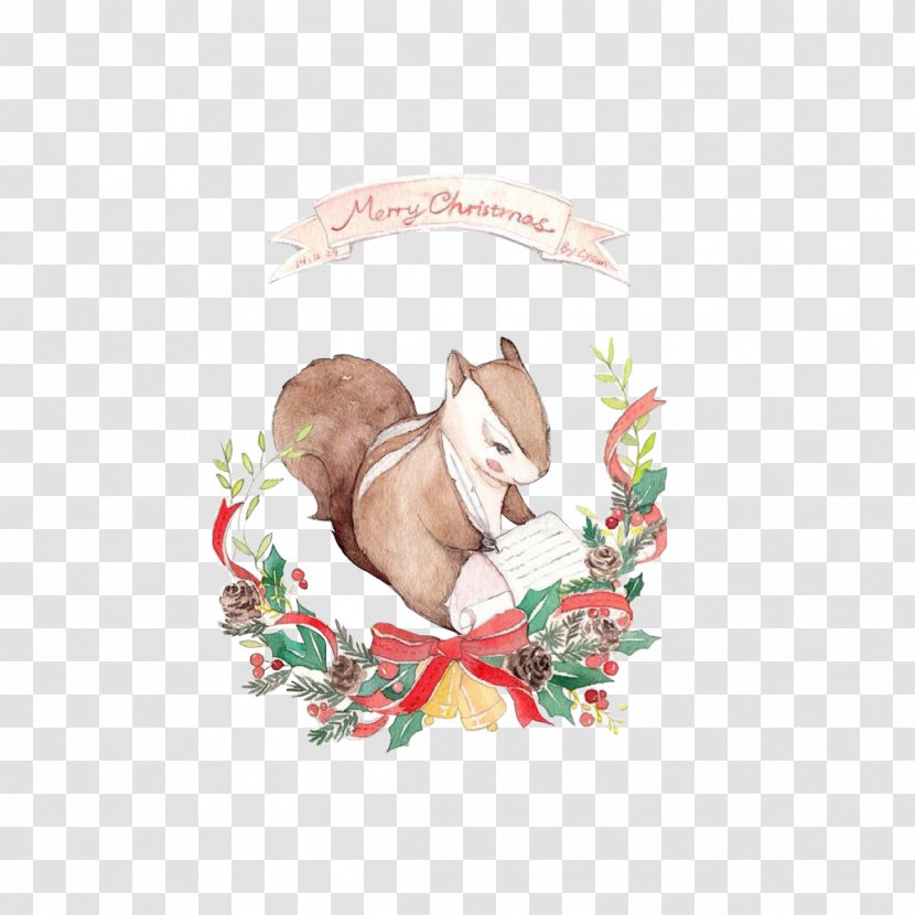 Santa Claus Watercolor Painting Illustration - Horse Like Mammal - Creative Christmas Transparent PNG