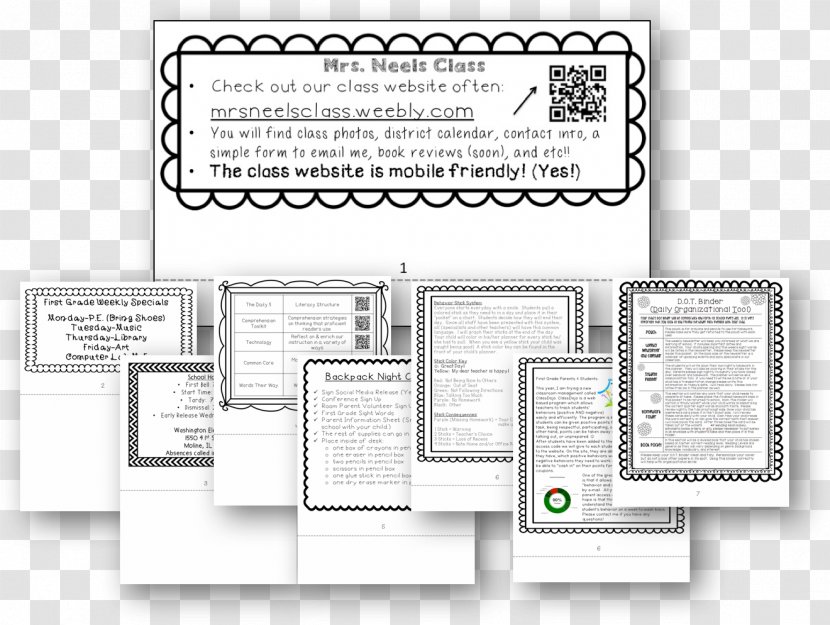 Document Organization - Paper Product - Kindergarten Handbook Transparent PNG