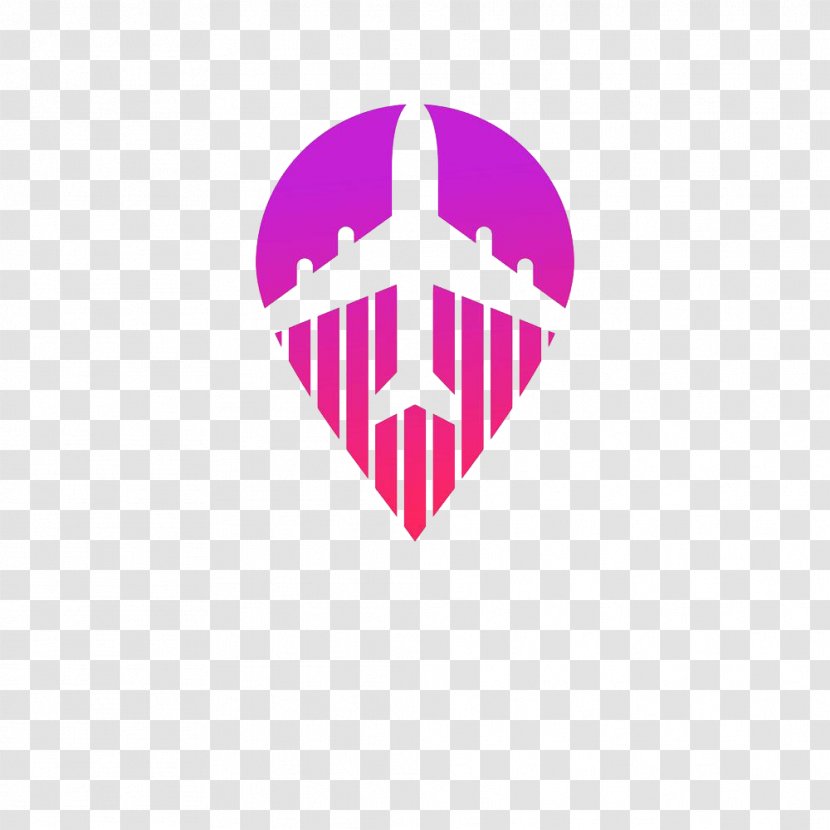 Logo Graphic Design - Symbol - Pink Gradient Aircraft Pattern Positioning Transparent PNG