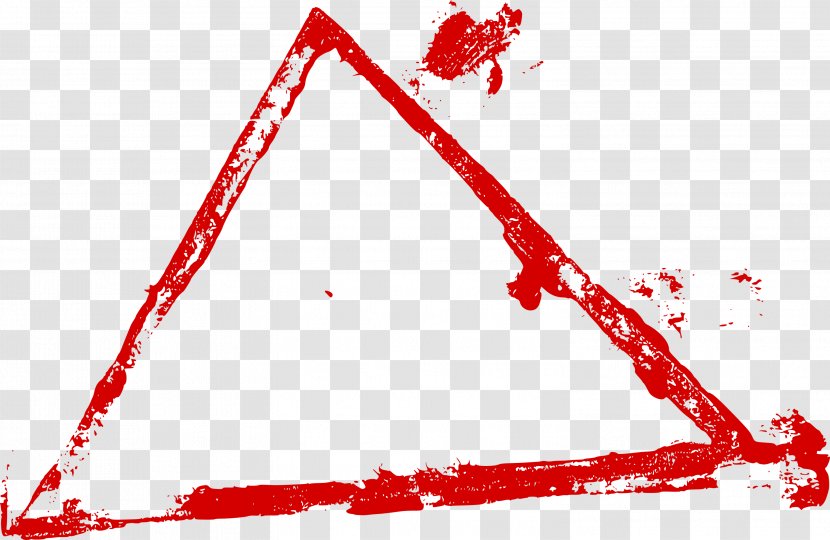 Black Triangle - White M - Red Upload Transparent PNG