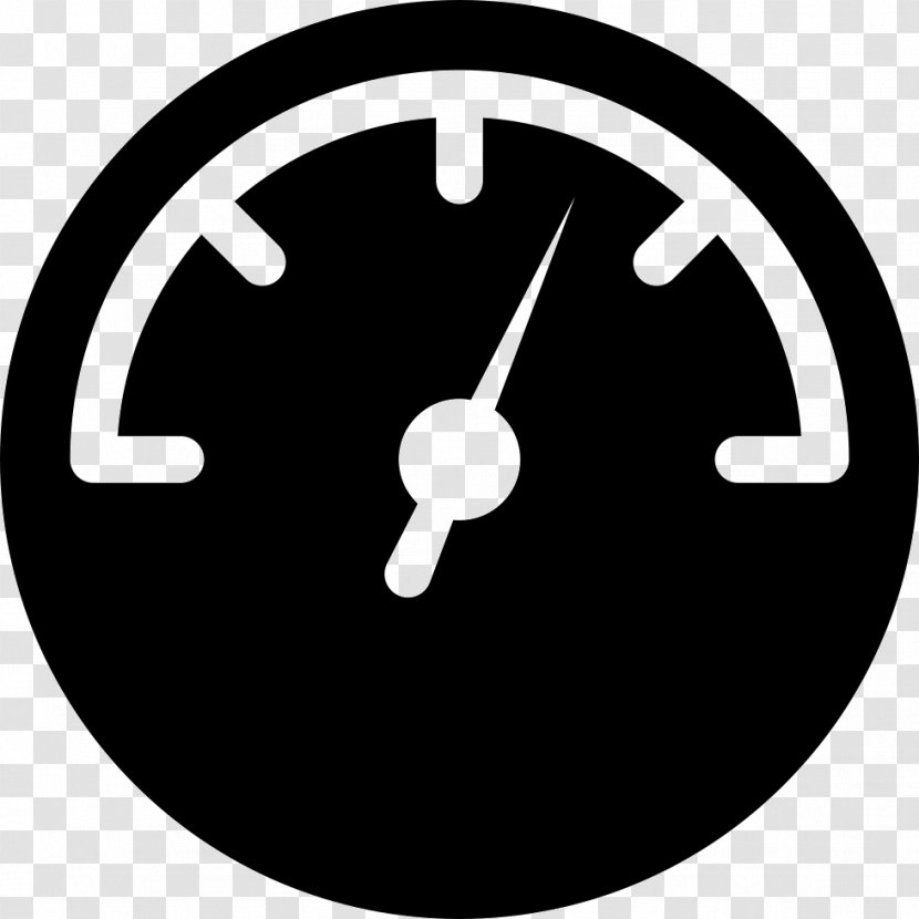 Motor Vehicle Speedometers Car Dashboard - Black And White Transparent PNG