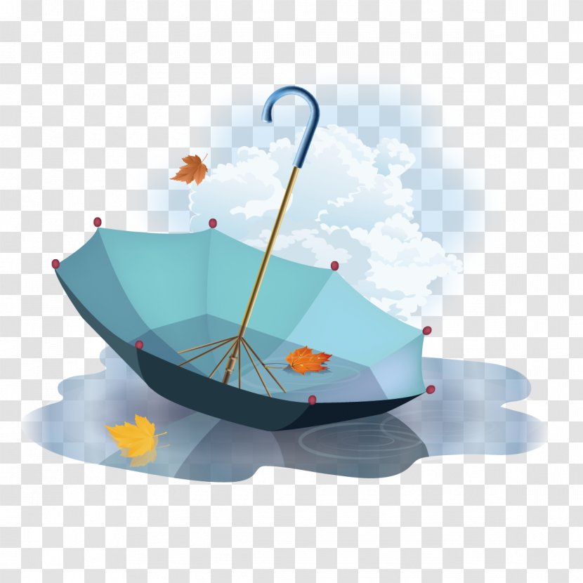 Umbrella - Season - And Autumn Leaves Transparent PNG