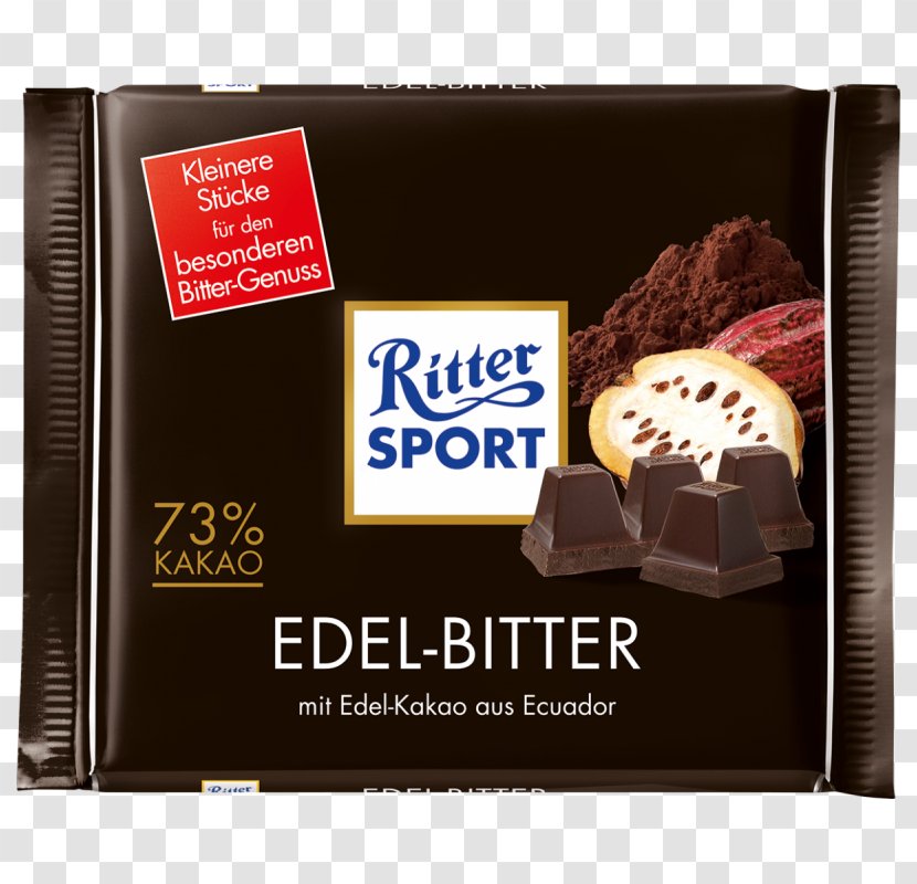 Chocolate Bar Ritter Sport Dark 73% Cacao 100g Transparent PNG