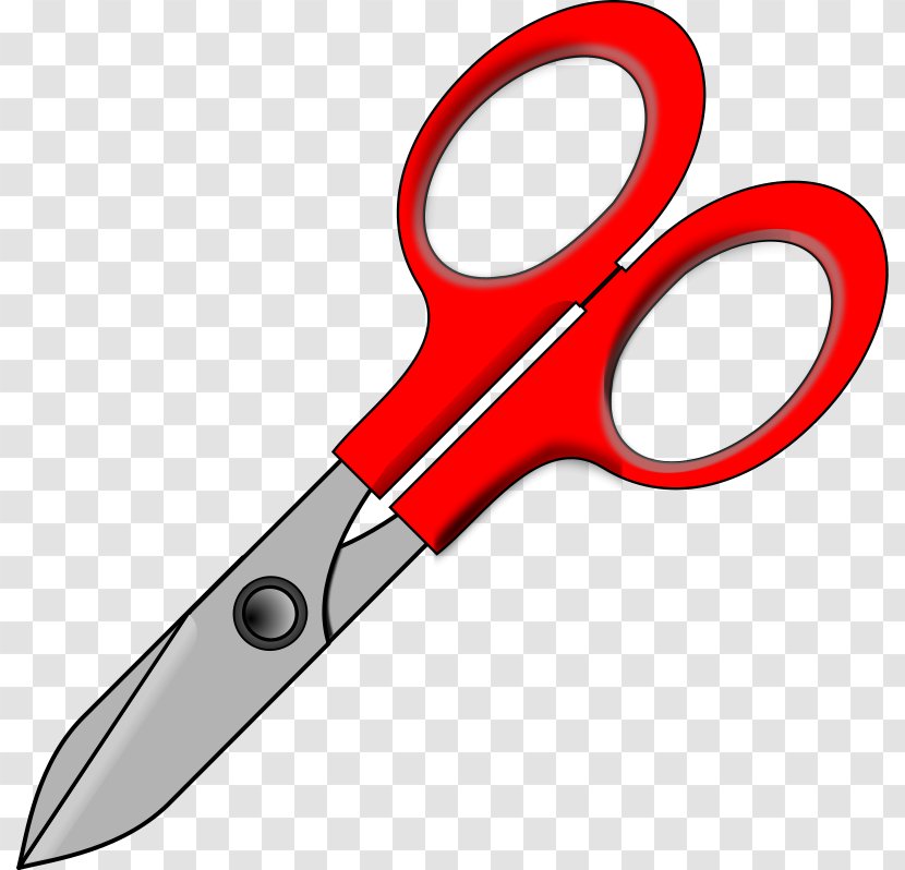 Scissors Hair-cutting Shears Clip Art - Website - Red Transparent PNG