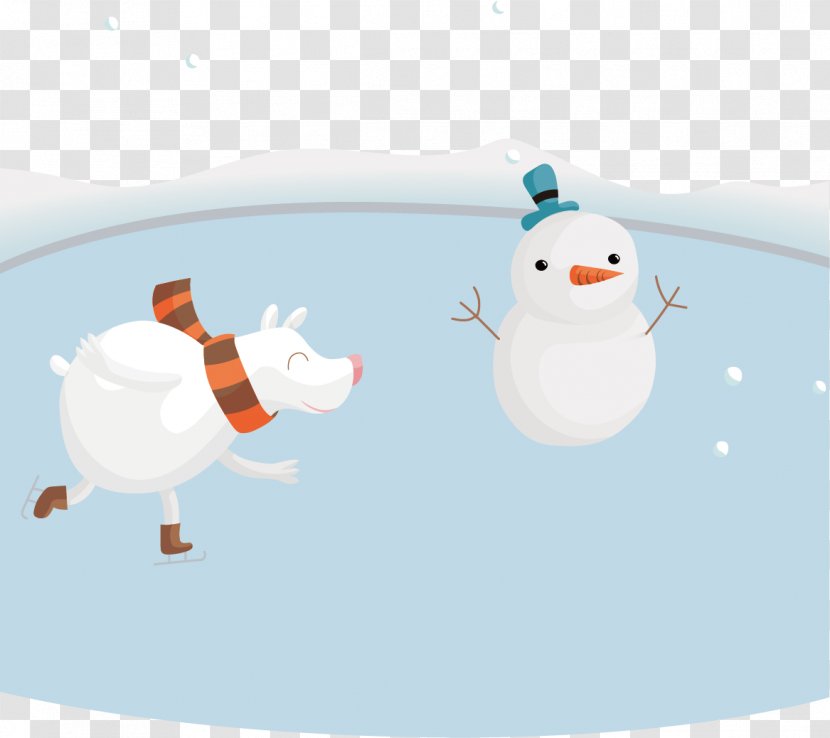 Snowman Winter Ice Skating - Designer - Creative Tourism Transparent PNG