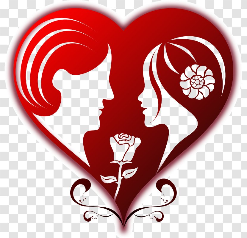 Romance Love Clip Art - Silhouette - Heart Transparent PNG