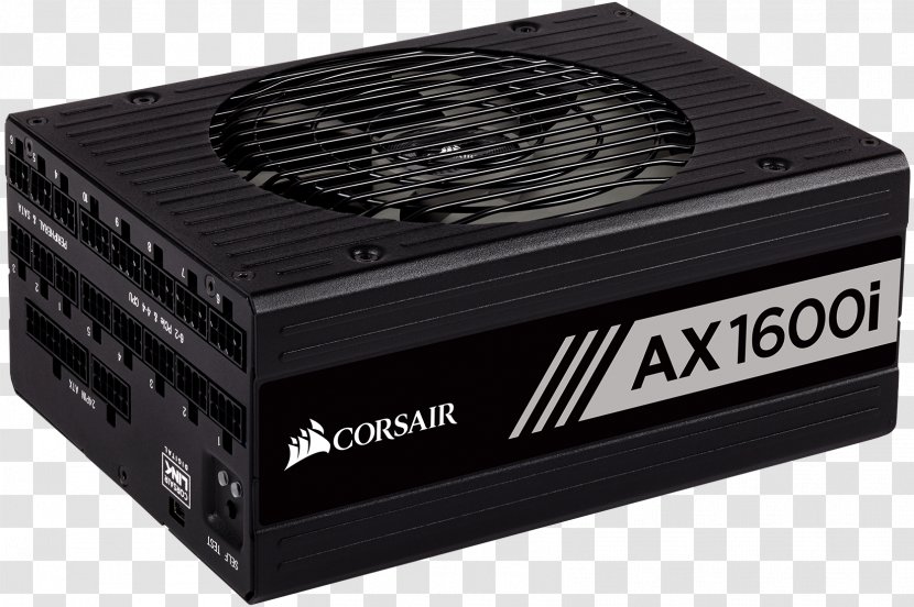 PC Power Supply Unit Corsair AX1600i 1600 W ATX 80 PLUS Titanium Computer Cases & Housings Components - Technology Transparent PNG