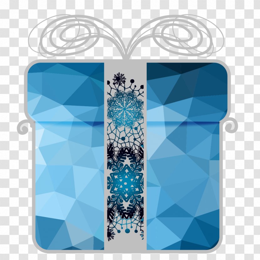 Blue Gift - Template - Box Transparent PNG