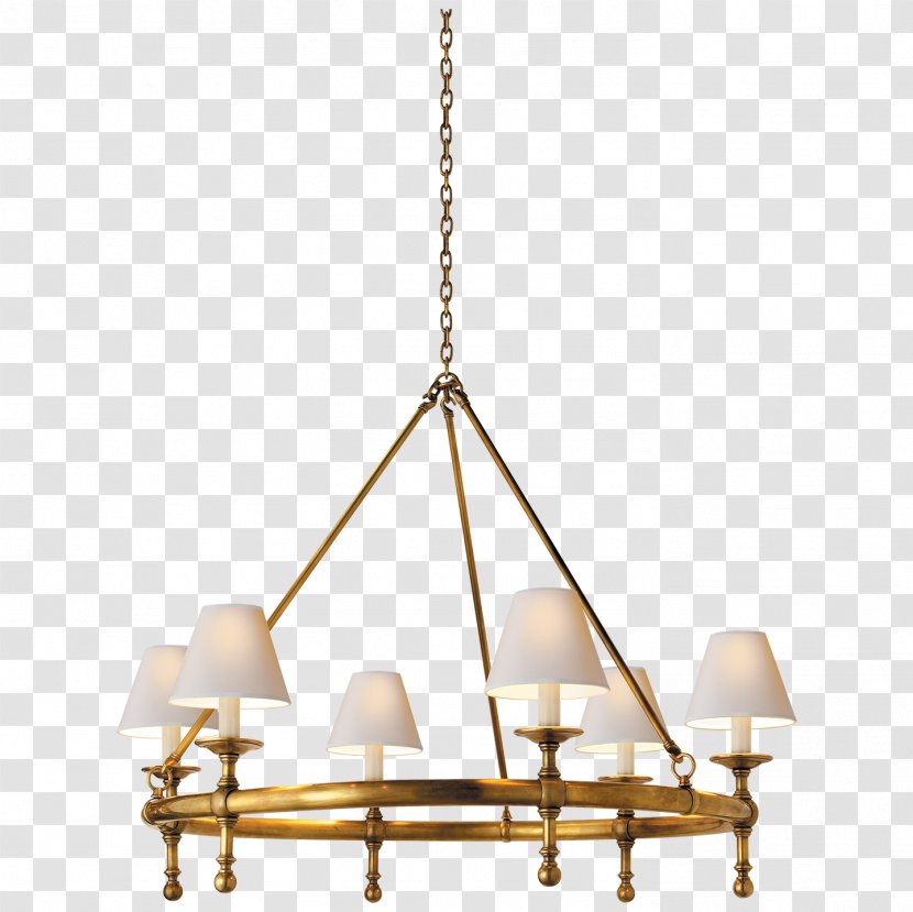 Lighting Chandelier Window Blinds & Shades Visual Comfort - Shade - Gold Shading Transparent PNG