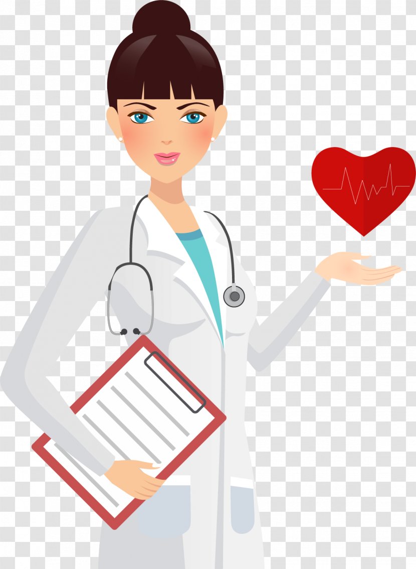 Nursing Physician Health Care Medicine Professional - Flower - Vector Painted Ball Head Female Doctor Transparent PNG