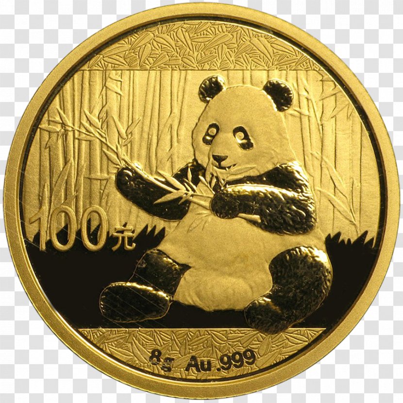 Giant Panda Chinese Gold Bullion Coin - Mint Transparent PNG