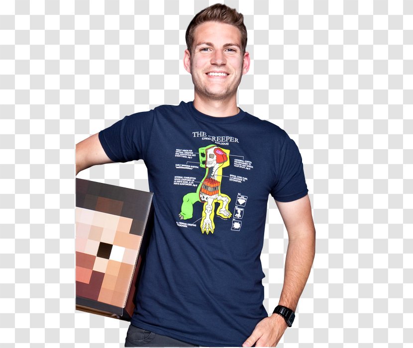 Infant Boy's Minecraft Creeper Anatomy Apparel T-Shirt Clothing - Outerwear - Shirt Transparent PNG