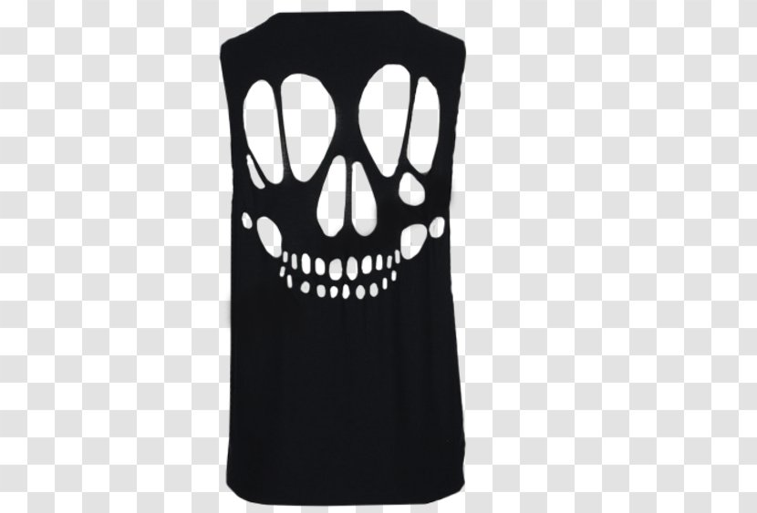 T-shirt Skull Top Sleeveless Shirt - Gilets Transparent PNG