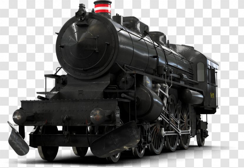 Train Rail Transport Steam Locomotive - Automotive Engine Part Transparent PNG