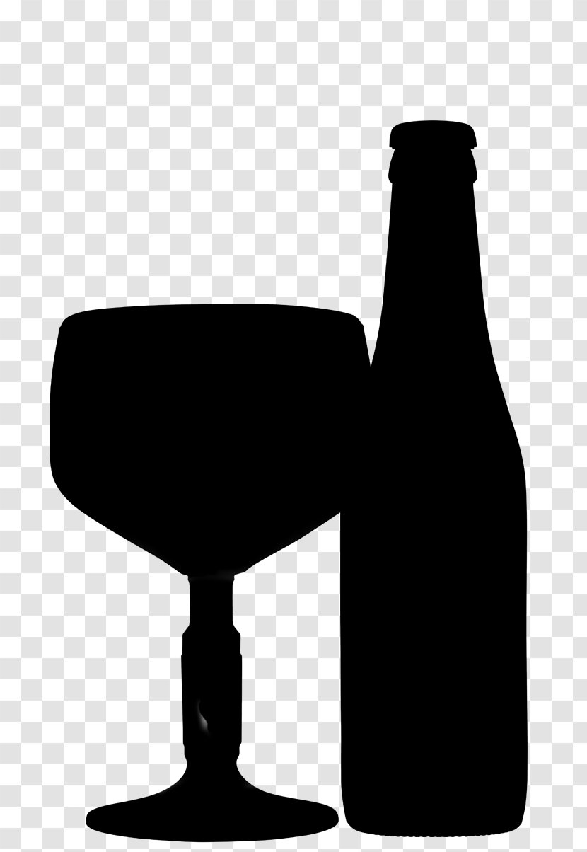 Wine Glass Beer Bottle - Silhouette - Glasses Transparent PNG