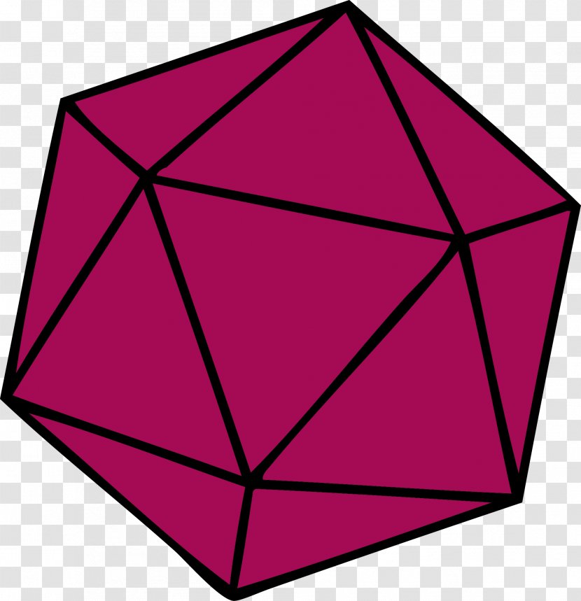Regular Icosahedron Shape Three-dimensional Space Platonic Solid - Area - Dice Transparent PNG