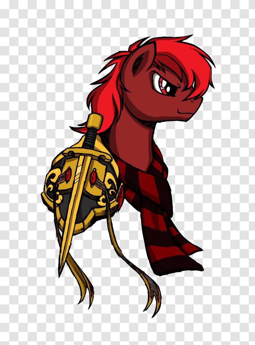 Vertebrate Clip Art Demon Illustration Horse - Red Transparent PNG