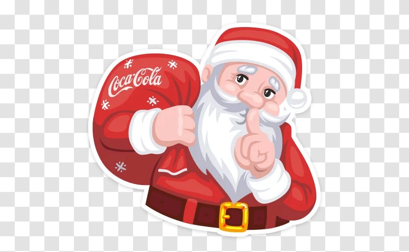 The Coca-Cola Company Sticker Santa Claus - Fictional Character - Coca Cola Transparent PNG