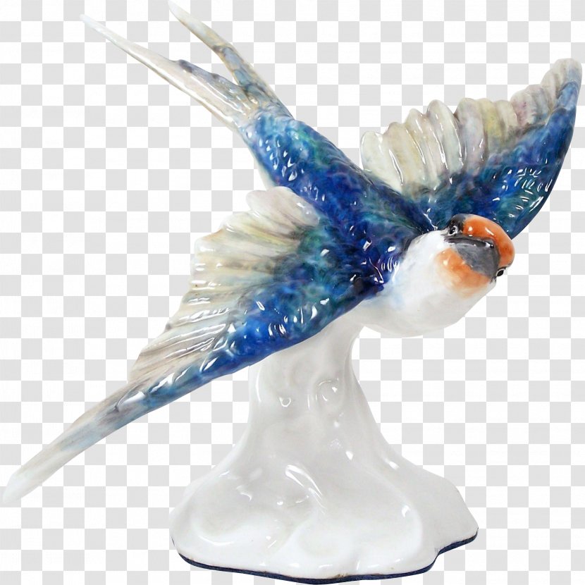 Wing Water Bird Cobalt Blue Figurine Transparent PNG