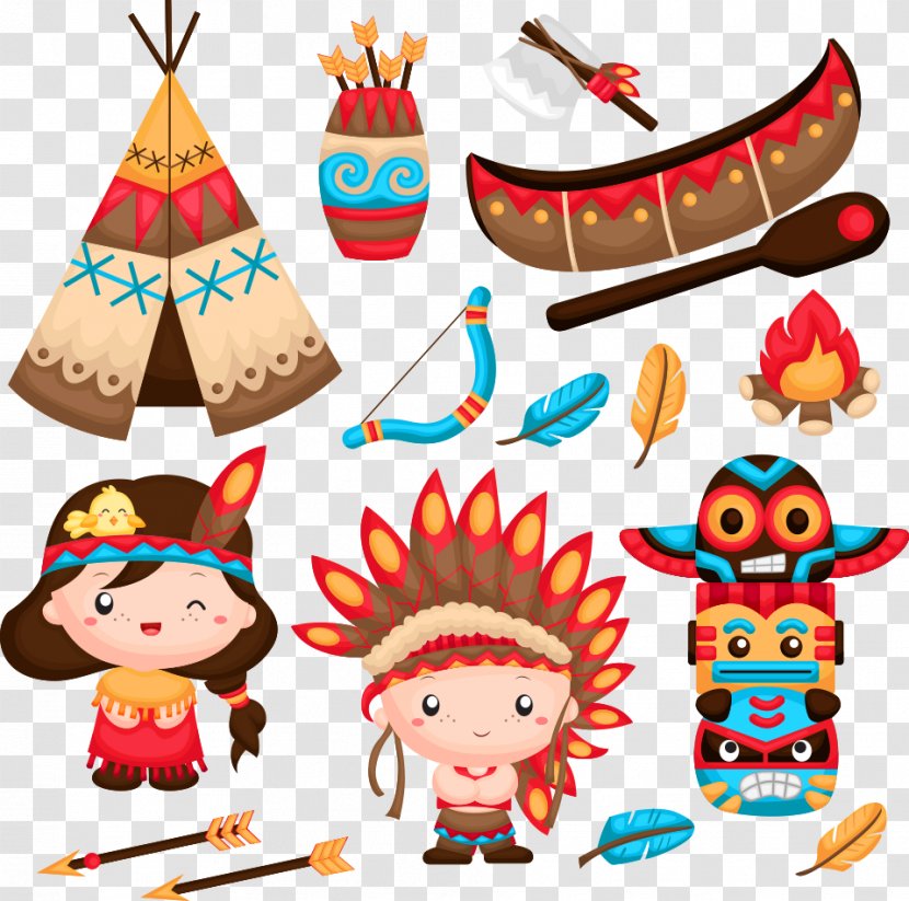 Native Americans In The United States Stock Photography Clip Art - Vector Indiana And Bows Transparent PNG