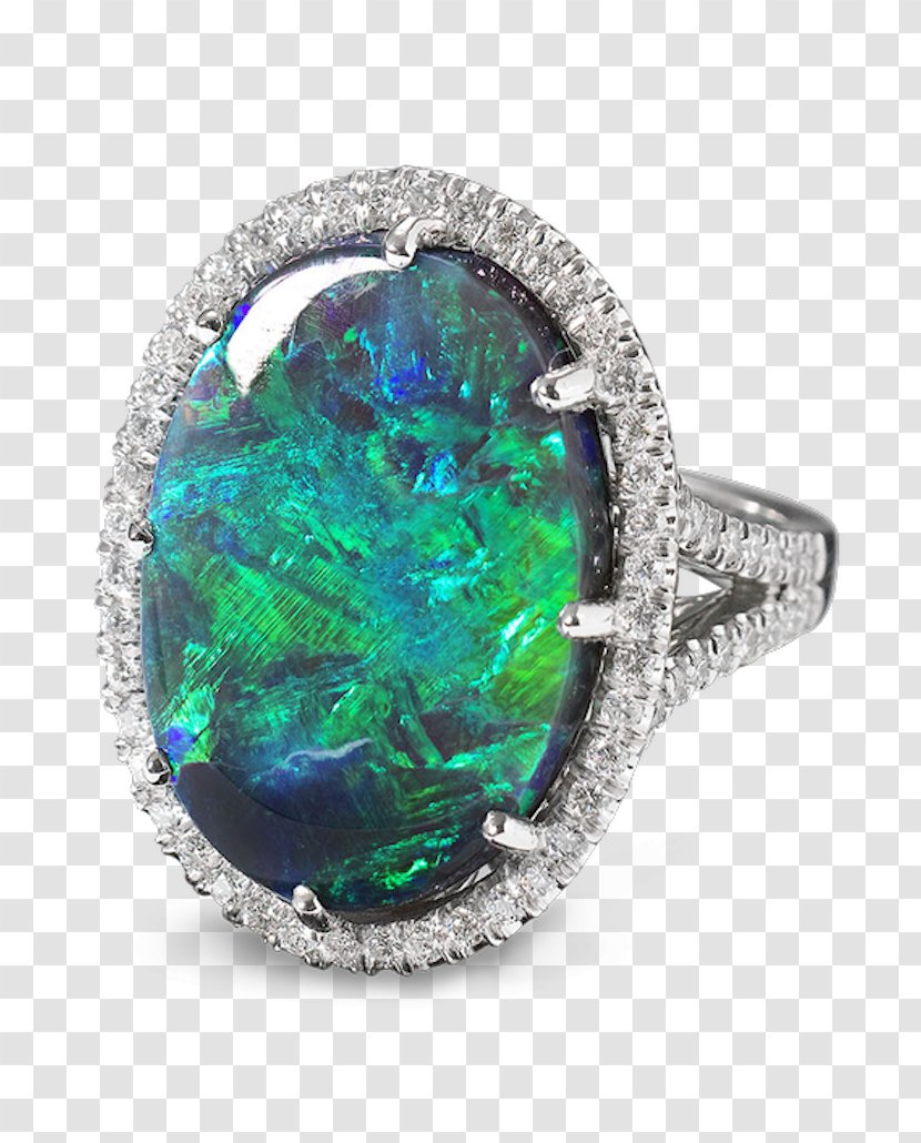 Opal Lightning Ridge Ring ブラック・オパール Diamond - Carat - Rings Transparent PNG