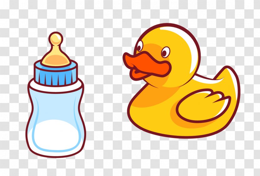 Little Yellow Duck Project Toy Clip Art - Silhouette - Cartoon Baby Toys Transparent PNG
