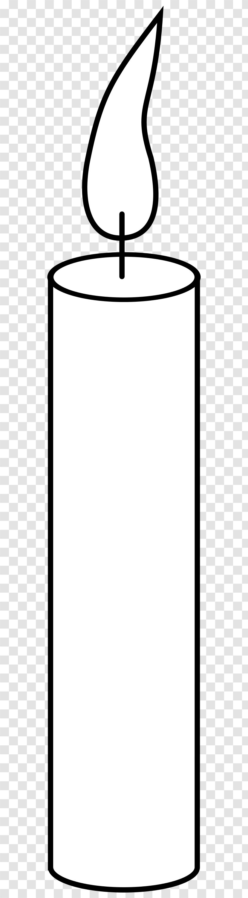 Black And White Line Art Clip - Candle Transparent PNG