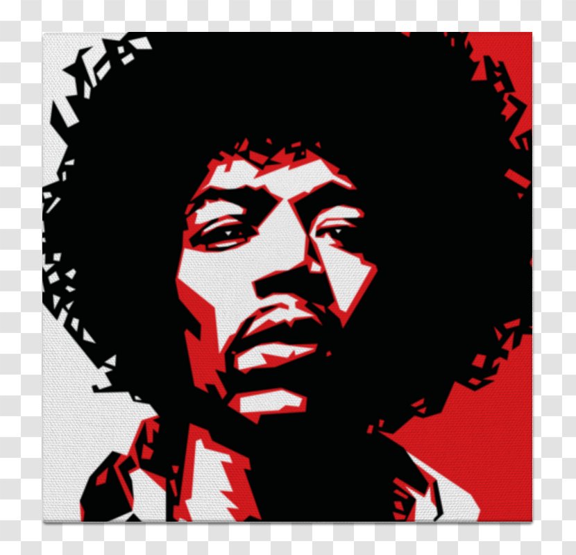 Jimi Hendrix Guitarist Graphic Design Stencil Poster - Bmp Bitmap Image Transparent PNG