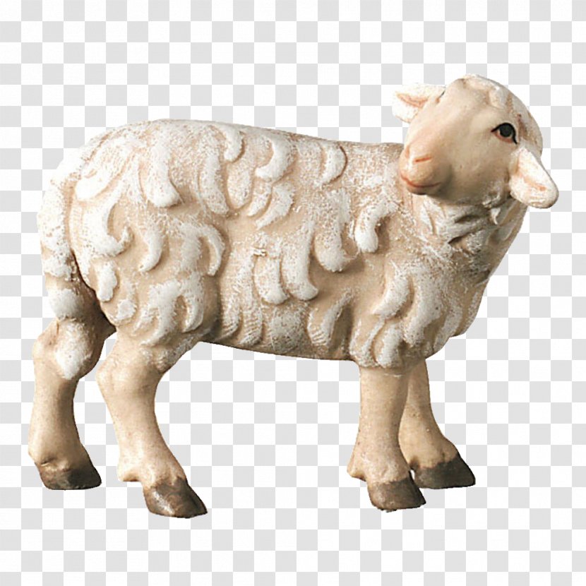 Sheep Figurine Wood Goat Mammal - Sculpture Transparent PNG