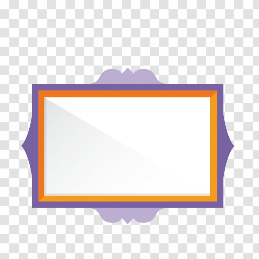 Picture Frame Clip Art - Orange - Purple Long Box Transparent PNG