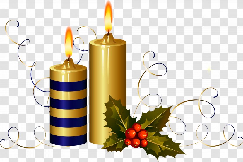 Candle Christmas Ornament Blue - Decor - Candles Transparent PNG