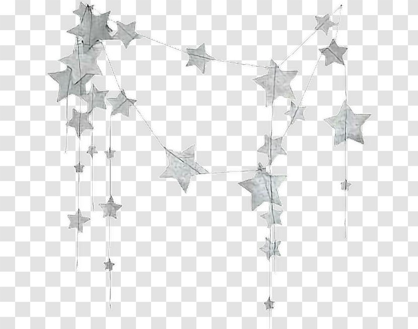 Child Bloomingville Mini Nursery Cushion Circus Room Falling Star Garland - Black And White Transparent PNG