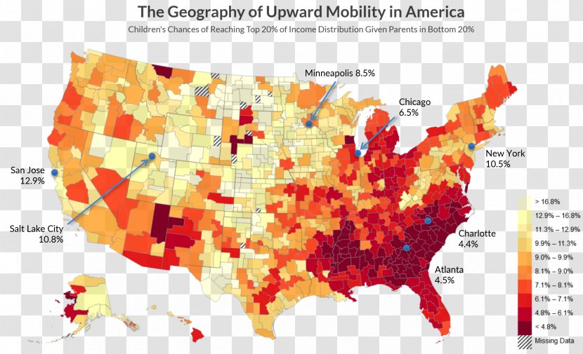 United States Social Mobility Economics Economy Map Transparent PNG