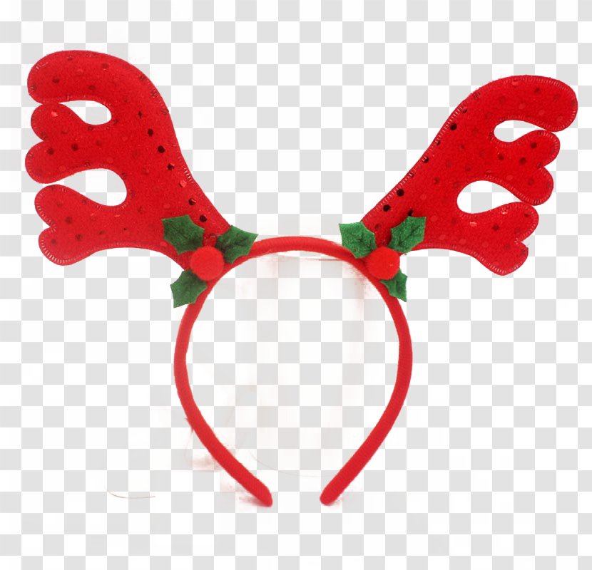 Christmas Antlers Headband Headdress - Headgear - Designer Transparent PNG