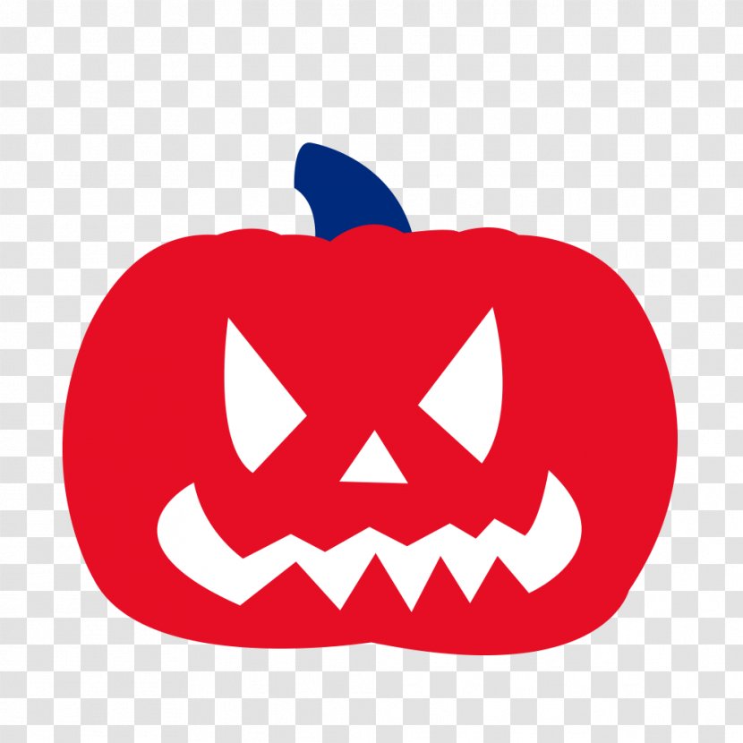 Calabaza Pumpkin Halloween Clip Art - Red Transparent PNG