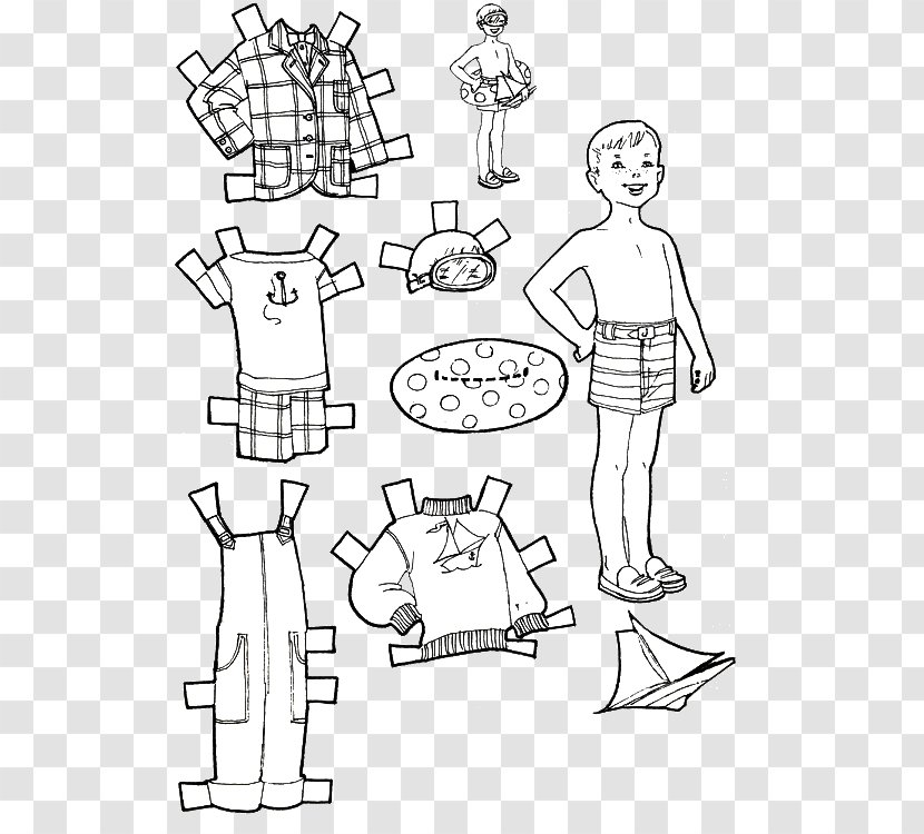 Paper Doll Colouring Pages Coloring Book - Flower - Childrens Cut Transparent PNG