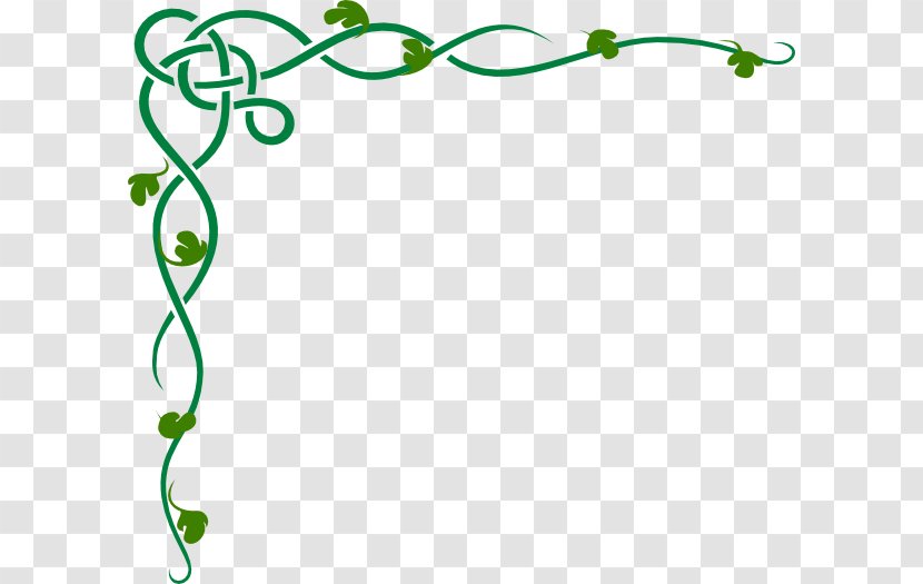 Vine Celtic Knot Clip Art - Point - Shamrock Corner Cliparts Transparent PNG