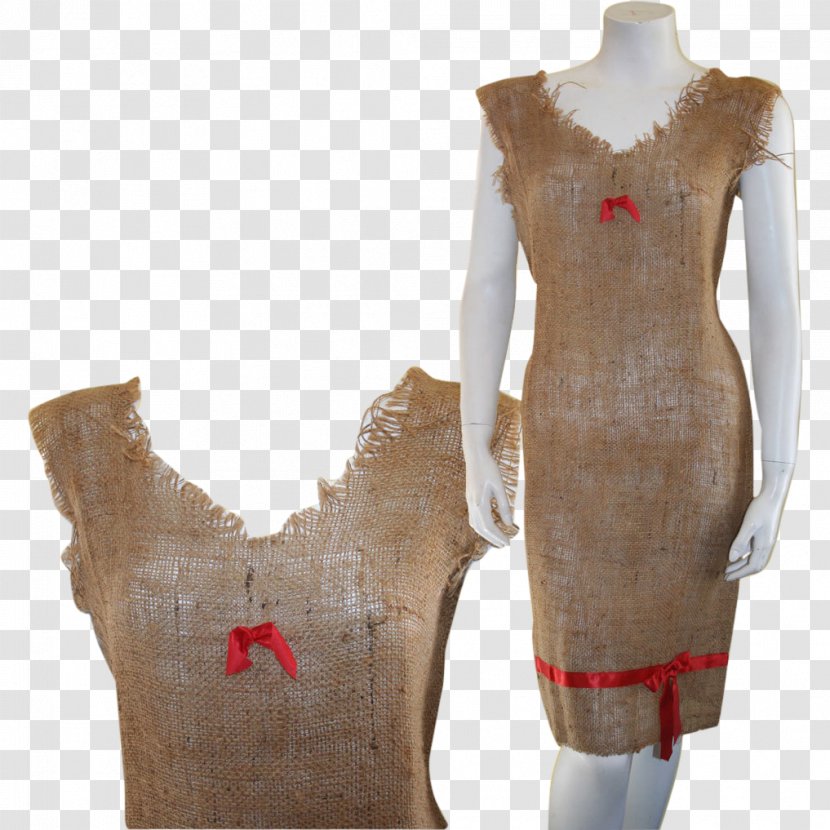 Dress Hessian Fabric Gunny Sack Textile Coffee Transparent PNG