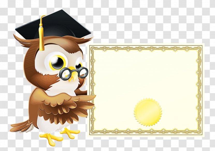 Background Graduation - Academic Degree - Owl Cartoon Transparent PNG
