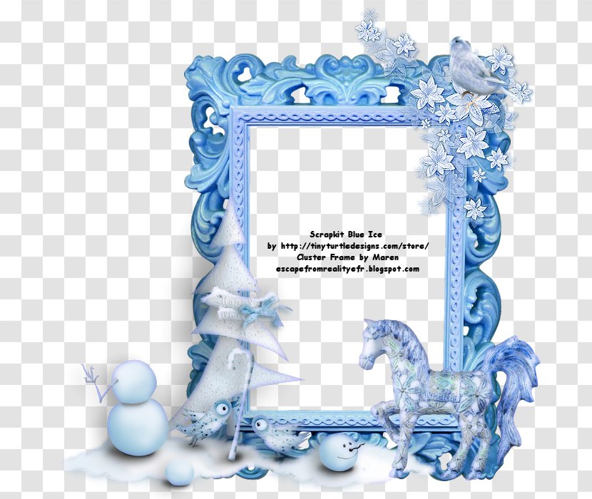 Picture Frames Font - Frame - Blue Ice Transparent PNG