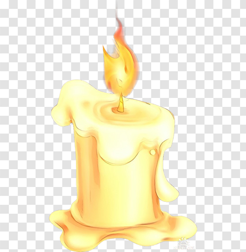 Flame Candle Yellow Wax Lighting Transparent PNG