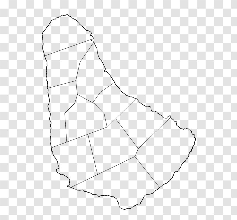 Parishes Of Barbados Blank Map Mapa Polityczna Transparent PNG